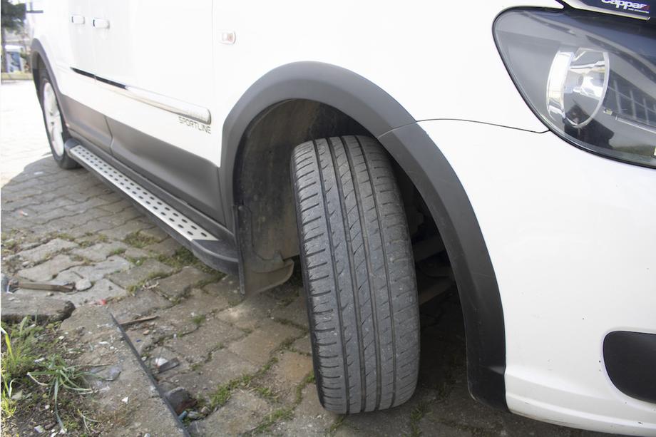 Volkswagen Caddy 2015–2020 Set sierlijsten en wielkastverbreders 1 deur, korte wielbasis Foto 16