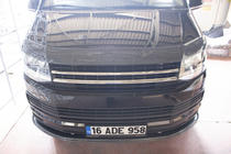 Volkswagen T6 2015–2024 Voorbumper lipspoiler carbonlook 2015-2018 (ABS) foto 15