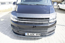 Volkswagen T6 2015–2024 Voorbumper lipspoiler carbonlook 2015-2018 (ABS) foto 7