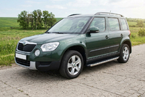 Skoda Yeti 2009–2017 BlackLine zijsteps (2 stuks, aluminium) foto 1