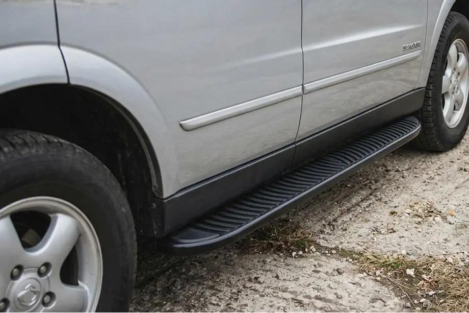 SsangYong Kyron 2005–2014 Side steps Tayga Black (2 stuks, aluminium) Image