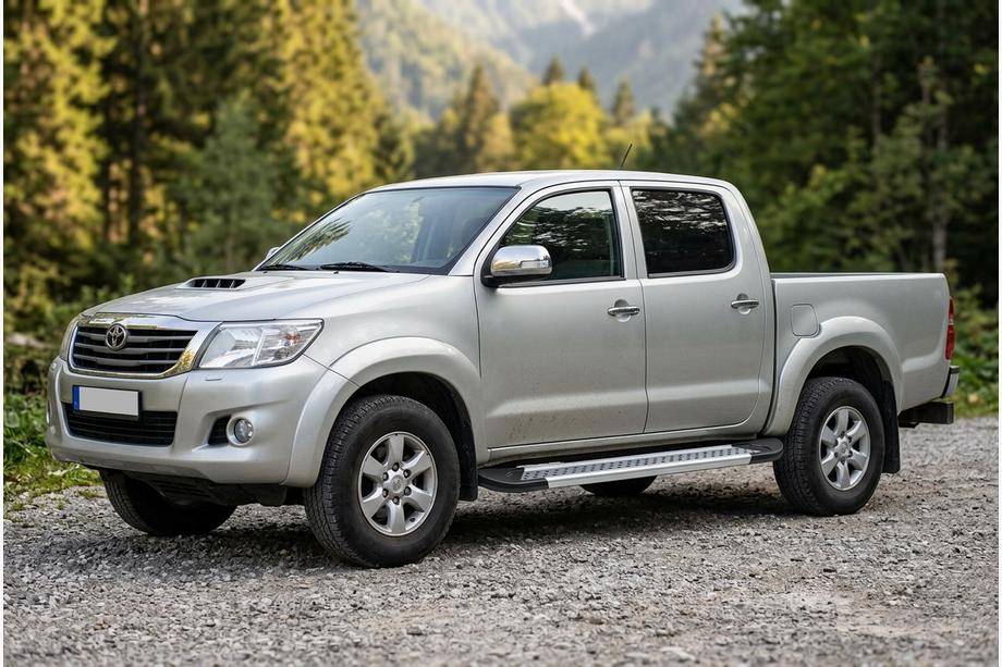 Toyota Hilux 2006–2015 Side steps New Vision Grey (2 stuks, aluminium) Image