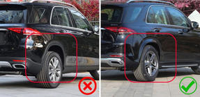 Mercedes GLE W167 2018– Premium spatborden (gespoten wielkastverbreders, model zonder treeplanken, 4 stuks) foto 4
