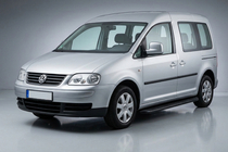 Volkswagen Caddy 2004–2010 Side steps Tayga Black (2 stuks, aluminium) Standaard basis foto 1