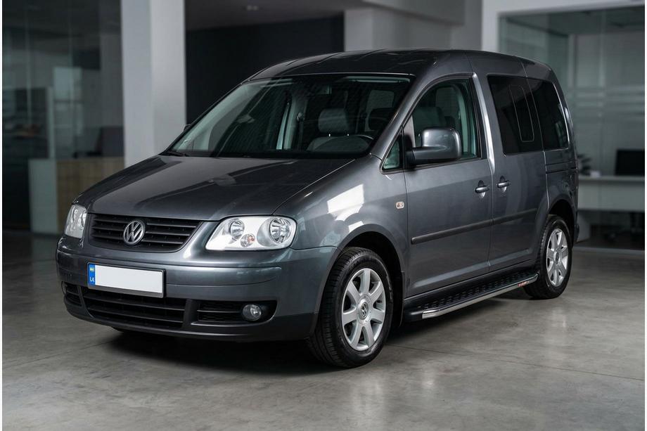 Volkswagen Caddy 2004–2010 BlackLine zijsteps (2 stuks, aluminium) Image