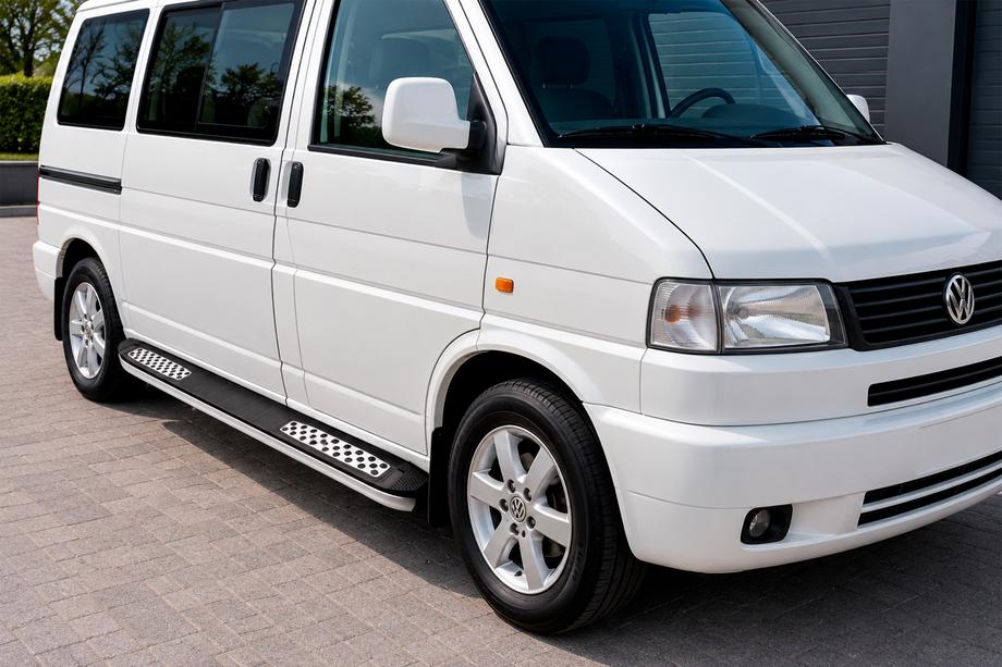 Volkswagen T4 Transporter 1990–2003 Tayga V2 side steps (2 stuks, aluminium) Alleen voor korte wielbasis Foto 1