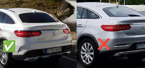 Mercedes GLE Coupé C292 2015–2019 Premium spatlappen zonder sideskirts (set van 4) foto 6