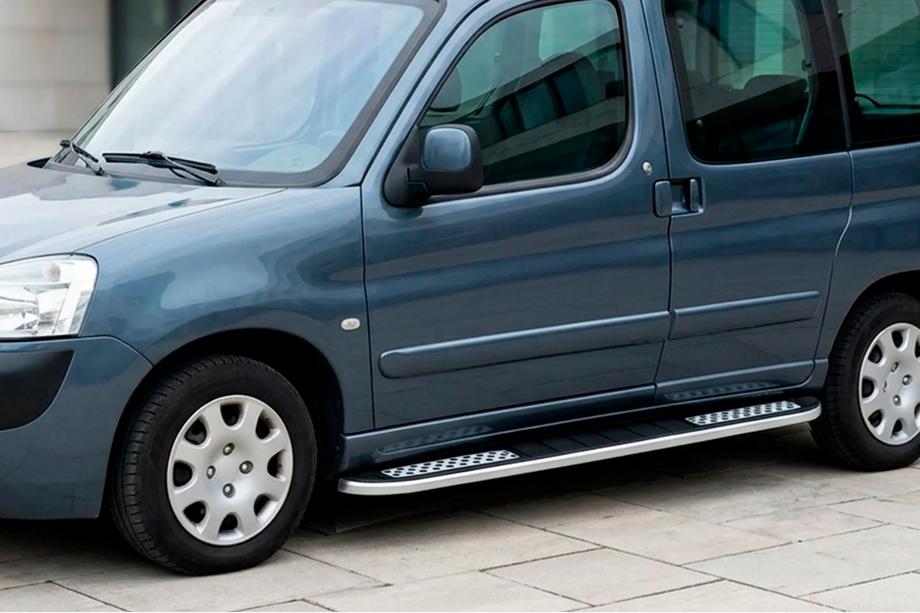 Peugeot Partner 1996–2008 Tayga V2 side steps (2 stuks, aluminium) Image