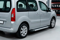Peugeot Partner Tepee 2008–2018 Side steps New Vision Grey (2 stuks, aluminium) foto 1