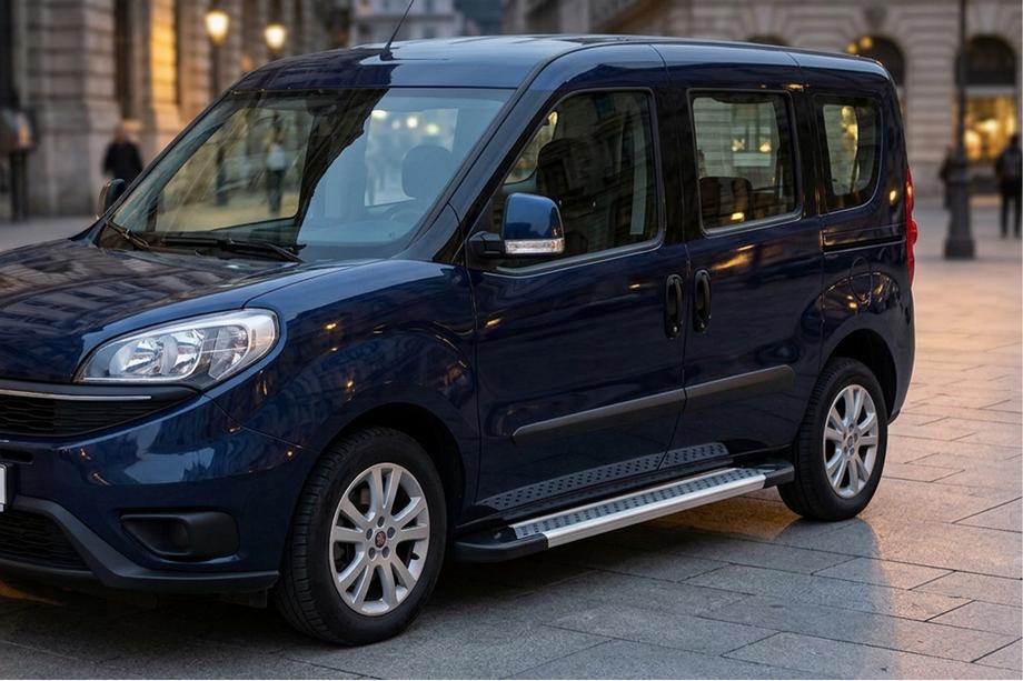 Opel Combo 2012–2018 Side steps New Vision Grey (2 stuks, aluminium) Maxi basis Image