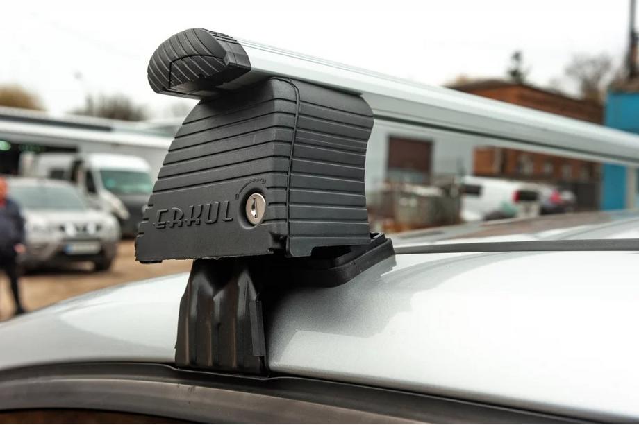 Volkswagen Passat B3 1988–1993 Dakdrager-dwarsbalken voor glad dak (2 stuks, Asaf V4) Foto 8