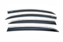 Opel Corsa D 2007–2014 Raamwindschermen met chromen sierlijst (set van 4, Niken) foto 2