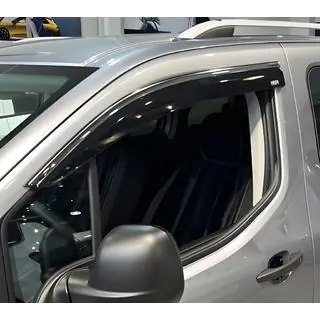 Raamdeflectoren met chroomstrip (set van 2, Niken) Citroen Berlingo/Multispace 2018– foto 2