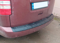Volkswagen Caddy 2004–2010 RVS-look achterbumperbeschermer (ABS) foto 9