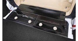Toyota Land Cruiser 200 2007–2021 Set inlegstukken (donker geborsteld aluminium) foto 3