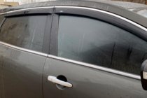 Mazda CX-9 2007–2016 Raamdeflectors met chroomstrip (4 stuks, HIC) foto 2