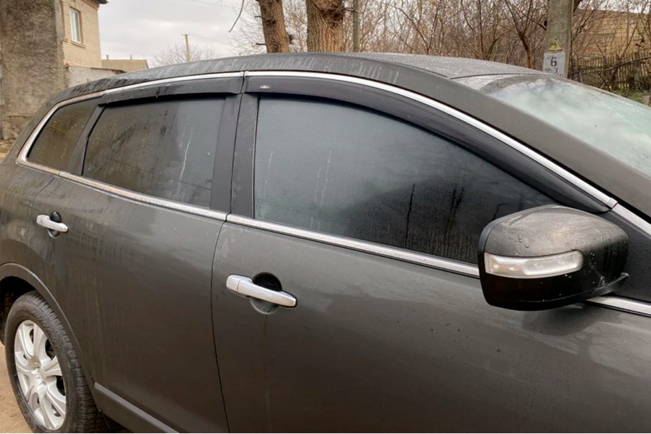 Mazda CX-9 2007–2016 Raamdeflectors met chroomstrip (4 stuks, HIC) Image