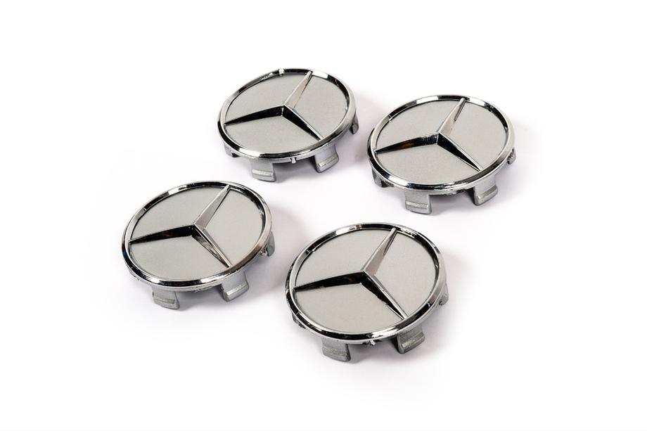 Mercedes-Benz Naafdoppen 75/71 mm zonder ring (4 stuks, grijs) Foto 3