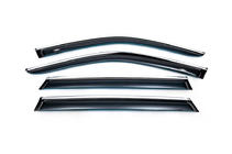 BMW X5 E70 2007–2013 Raamwindschermen met chroomlijst (4 stuks, HIC) foto 1