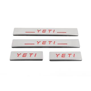 Dorpellijsten Carmos V2-RED (4 stuks, RVS) Skoda Yeti 2009–2017 foto 1