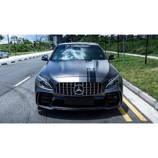 Bodykit set met volledige achterbumper (Black Mamba C63GT-design) Mercedes C-klasse W205 2014–2021 foto 2