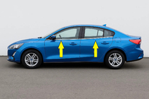 Ford Focus IV 2018– OmsaLine HB, SD onderste raamstrips van RVS (4 stuks) OmsaLine - Italiaans roestvrij staal foto 1