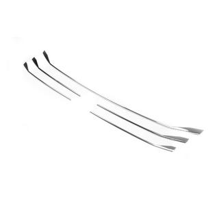 Chroom grille sierlijsten 2019+ (5 stuks, RVS) Volkswagen T6 2015–2024 foto 3