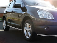Nissan Qashqai 2010–2014 Dubbele sidebars (2 stuks, RVS) foto 3
