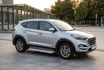 Hyundai Tucson TL 2016–2021 Side steps Maya Red-Grey (2 st., aluminium) foto 1