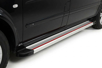 Mercedes Vito/V-klasse W447 2014– Side steps Maya Red-Grey (2 st., aluminium) Extra lang (ExtraLong) foto 1