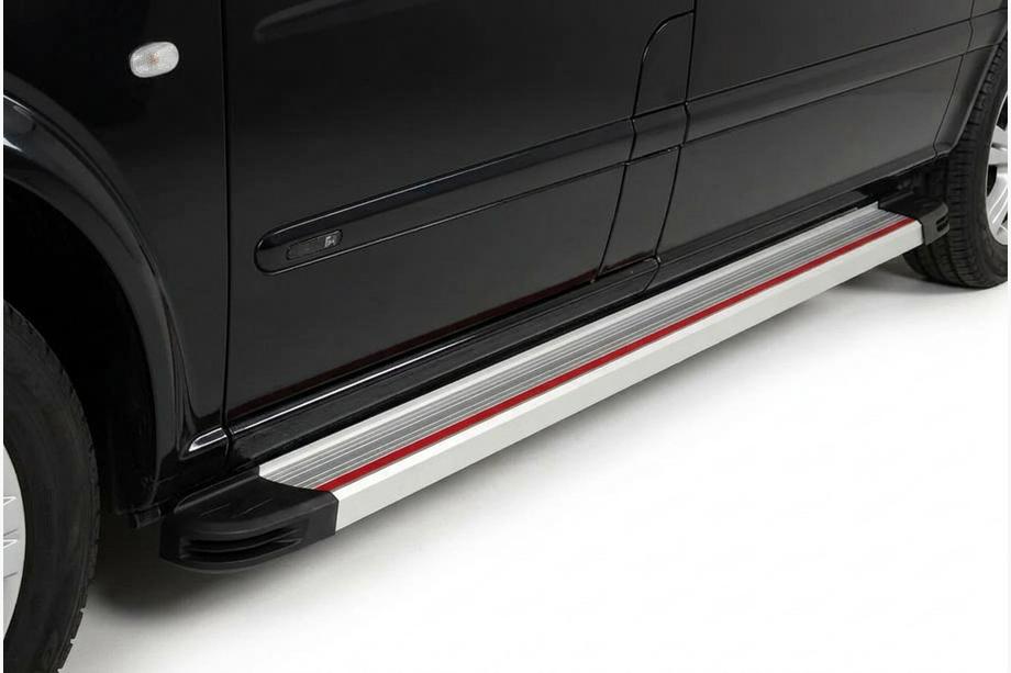 Mercedes Vito/V-klasse W447 2014– Side steps Maya Red-Grey (2 st., aluminium) Extra lang (ExtraLong) Image