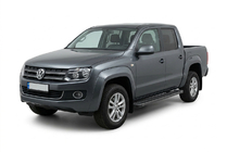 Volkswagen Amarok 2010–2022 Side steps Maya V1 Black (2 stuks, aluminium) foto 1