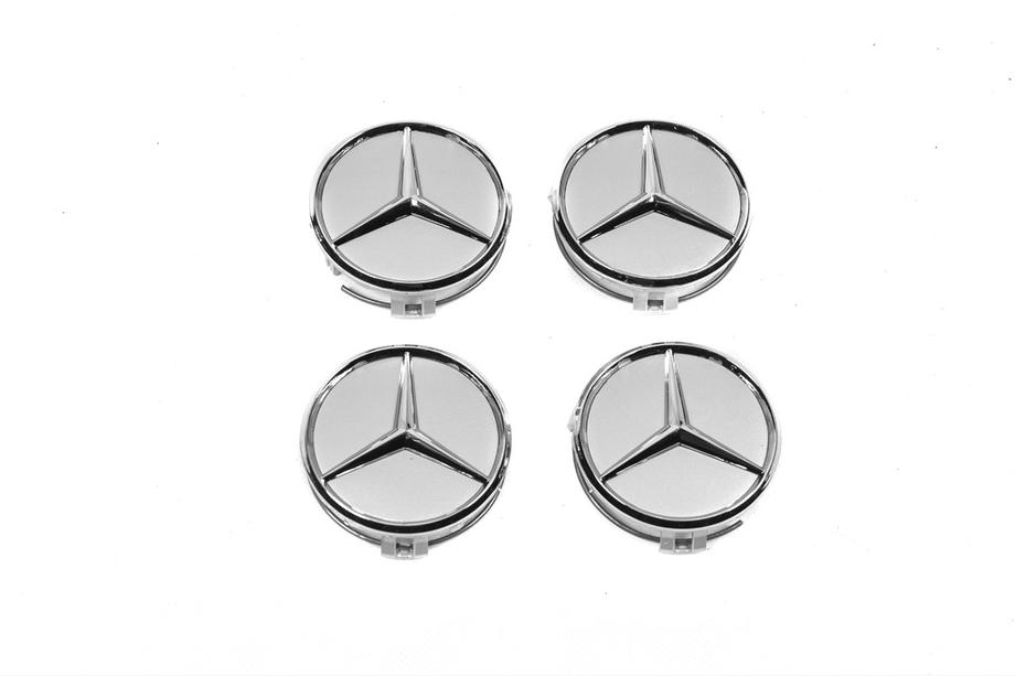Mercedes-Benz Naafdoppen voor velgen 70/75 mm met ring (4 stuks, grijs) Foto 5