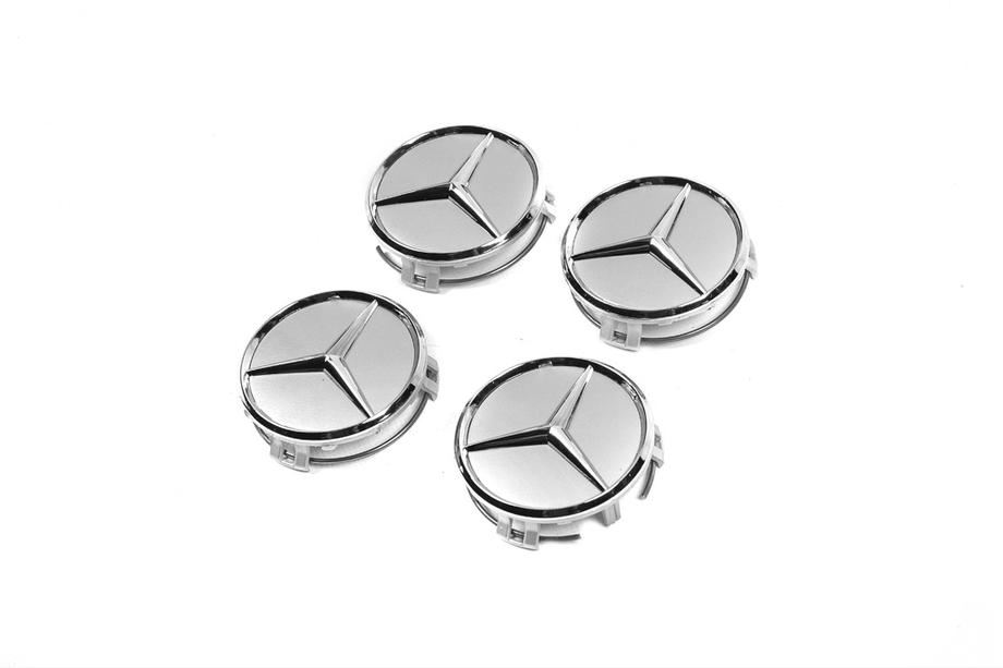 Mercedes-Benz Naafdoppen voor velgen 70/75 mm met ring (4 stuks, grijs) Foto 4