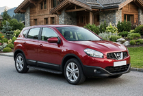 Nissan Qashqai 2010–2014 Tayga Black zijtreden (set van 2, aluminium) Korte wielbasis foto 1