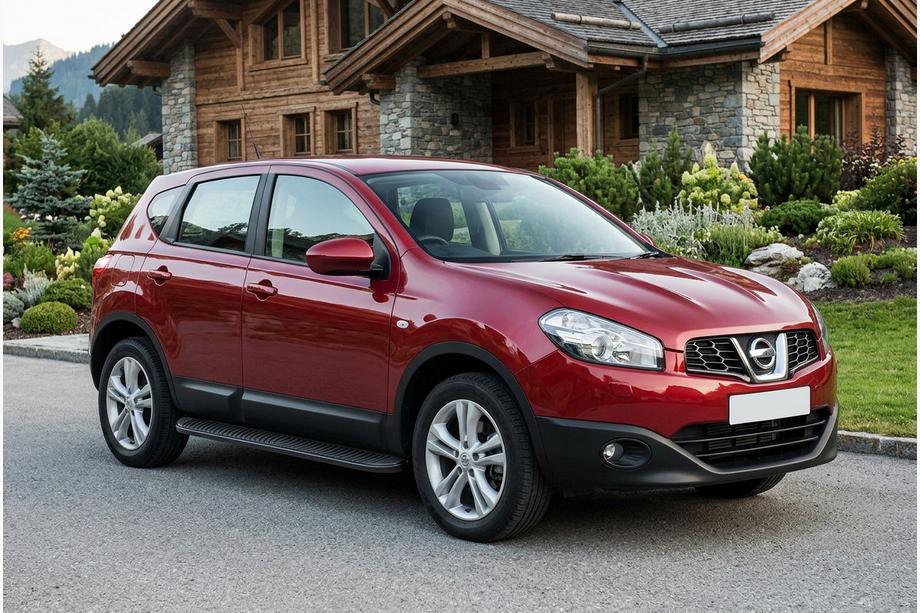 Nissan Qashqai 2010–2014 Tayga Black zijtreden (set van 2, aluminium) Korte wielbasis Image