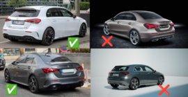 Mercedes A-Klasse W177 2018– Premium AMG / A35 spatlappen (4 stuks) foto 3