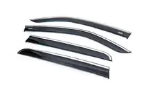 Volkswagen Amarok 2010–2022 Raamwindschermen met chromen sierlijst (set van 4, Niken) foto 8