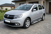 Dacia Logan MCV 2013–2020 Mevsim Grey side steps (2 stuks, aluminium) foto 1