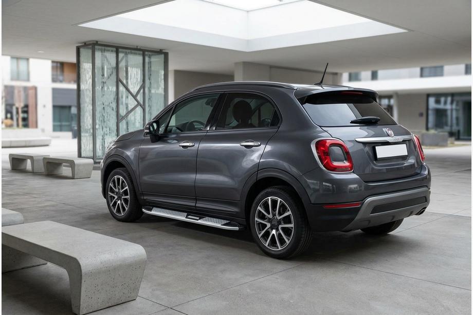 Fiat 500X 2014–2024 Mevsim Grey side steps (2 stuks, aluminium) Image