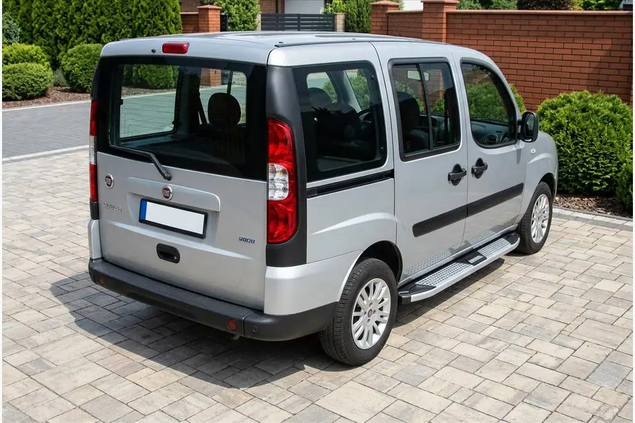 Fiat Doblo I 2005–2010 Mevsim Grey side steps (2 stuks, aluminium) Image