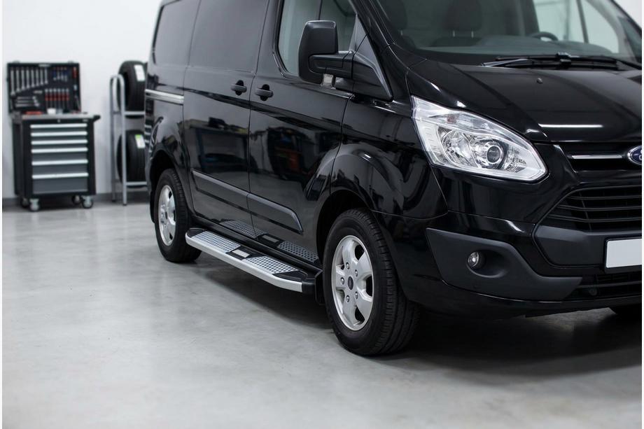 Ford Custom 2013–2022 Mevsim Grey side steps (2 stuks, aluminium) Image