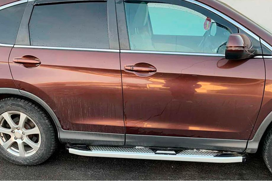 Honda CRV 2012–2016 Mevsim Grey side steps (2 stuks, aluminium) Image
