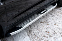 Hyundai Santa Fe 2 2006–2012 Mevsim Grey side steps (2 stuks, aluminium) foto 2