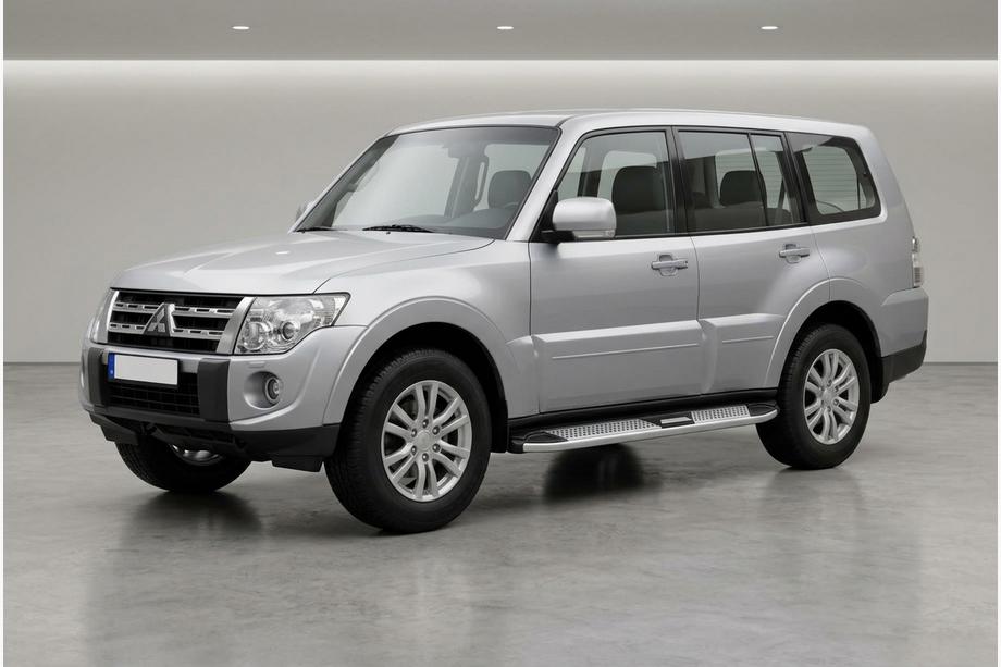 Mitsubishi Pajero Wagon IV 2006–2021 Mevsim Grey side steps (2 stuks, aluminium) Image