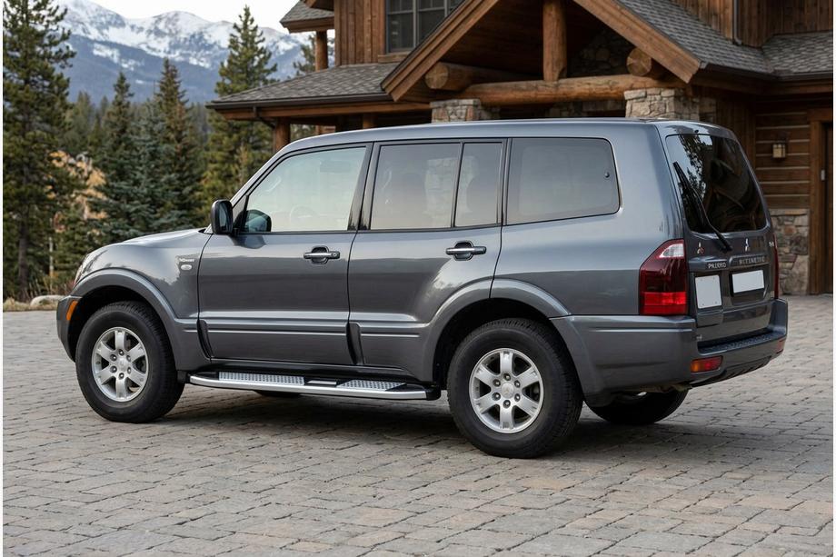 Mitsubishi Pajero Wagon III 1999–2006 Mevsim Grey side steps (2 stuks, aluminium) Image