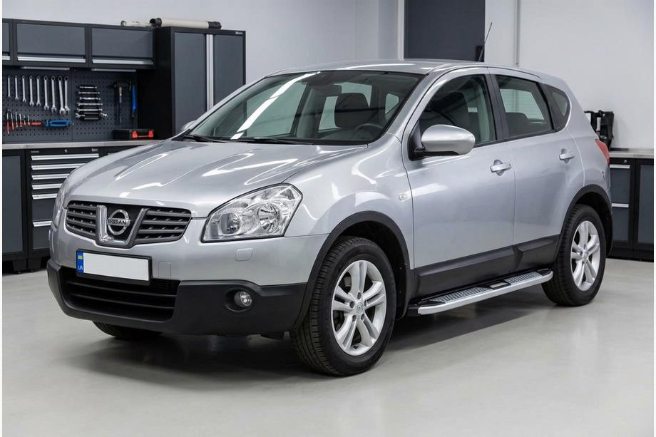 Nissan Qashqai 2007–2010 Mevsim Grey side steps (2 stuks, aluminium) Image