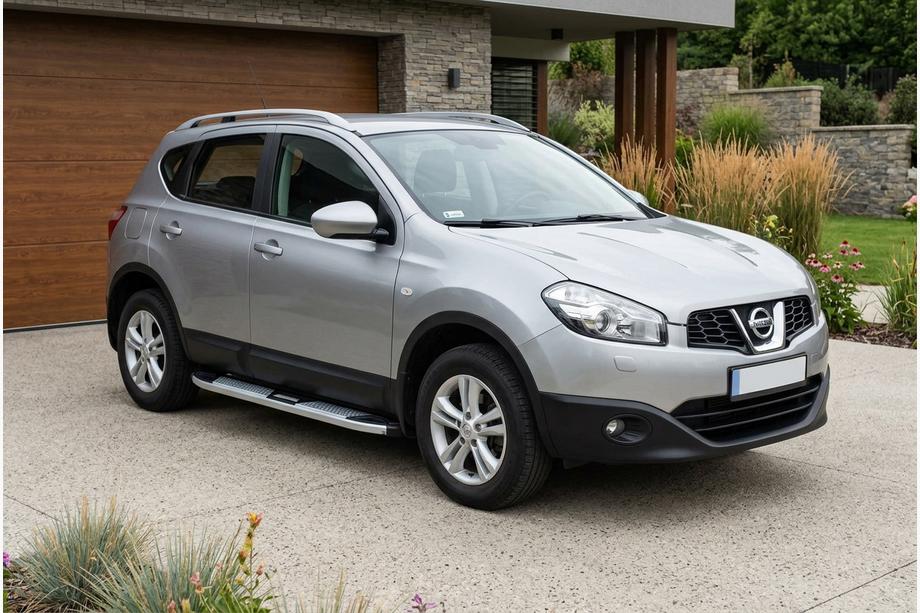 Nissan Qashqai 2010–2014 Mevsim Grey side steps (2 stuks, aluminium) Korte wielbasis Image