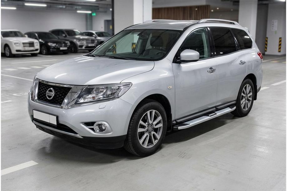 Nissan Pathfinder R52 2012–2021 Mevsim Grey side steps (2 stuks, aluminium) Image