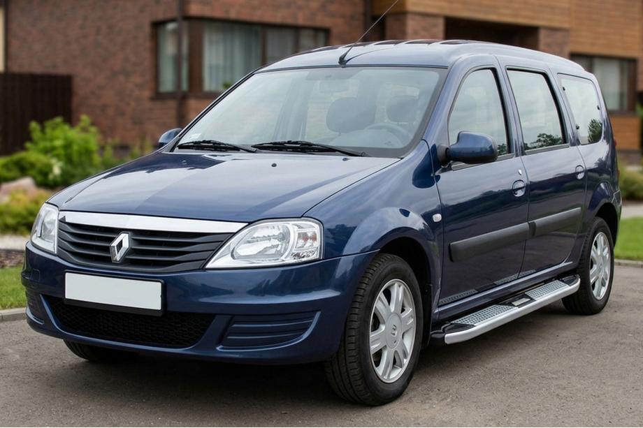 Renault Logan MCV 2005–2013 Mevsim Grey side steps (2 stuks, aluminium) Image